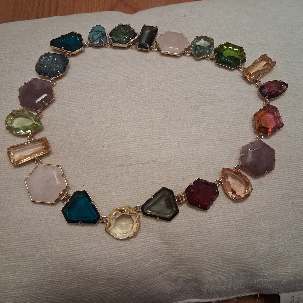 Stella & Dot Candy Gems Multicolor Gemstone Necklace and Bracelet Set - Picture 4 of 15